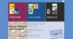 Desktop Screenshot of druckerei-proppe.de