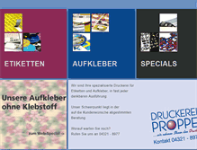 Tablet Screenshot of druckerei-proppe.de